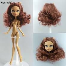 Коричневый парик волосы кукла голова для Monster High кукла голова для Монстр демон Кукла Макияж кукла голова с волосами кукольный домик аксессуары для детей 2024 - купить недорого