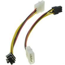 Адаптер высокого качества 4-контактный Molex LP4 до 6 контактов PCI-Express PCIE видеокарта адаптер питания кабель простой в установке 18 см #98 2024 - купить недорого