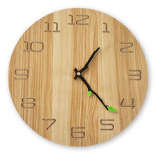 Relógio de madeira grande, relógio de madeira vintage 3d de 2019, decoração silenciosa para casa e escritório, cozinha e escritório, arte, presente frete grátis, frete grátis 2024 - compre barato