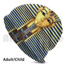King Tut-gorro de cobertura de lapislázuli dorado y azul, cojín estampado, bricolaje, Tut, Tutankhamen, Nefertiti, Queen 2024 - compra barato