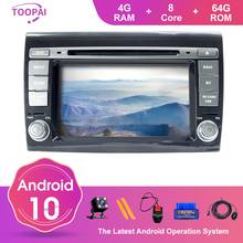 TOOPAI-reproductor Multimedia con GPS para coche, Radio estéreo con Android 10, SWC, DVD, 4GB, 64GB, para Fiat Bravo 2007-2012 2024 - compra barato