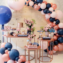 Balloon 1 Arch Kit Navy Blue Rose Gold Light Pink Latex  DIY Helium Balloon for Birthday Baby Shower Wedding Party 2024 - buy cheap