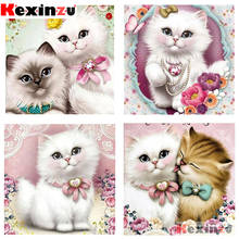 kexinzu Full Square/Round Drill 5D DIY Diamond Painting "Cartoon cat couple" 3D Embroidery Cross Stitch 5D Home Decor Gift Y4898 2024 - buy cheap