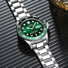 2019 New 200M Diving Watch Automatic Luxury brand LOREO Sapphire Mechanical Watch Men Calendar Luminous Water Ghost Green Watch 2024 - buy cheap