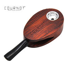 COURNOT Foldable Round Natural Handmade Rose Wood Smoking Pipe 85 MM Wood Smoking Bowl Wood  Tobacco Cigarette Holder Pipe 2024 - buy cheap