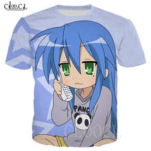 Fashion T-shirts Men Women Summer Anime Lucky Star Tee Shirt 3D Print Oversized Japanese Otaku Man Tshirt Hip Hop Pullovers Tops 2024 - buy cheap