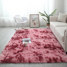 Nordic ins variegated tie-dyed gradient carpet living room coffee table net red long hair rug tatami bay window non-slip carpet 2024 - buy cheap