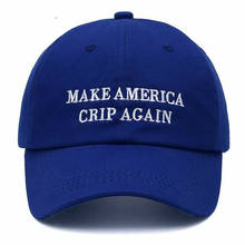 Boné com estampa escrita make america crip again, chapéu de pai, boné de beisebol, hip hop 2024 - compre barato