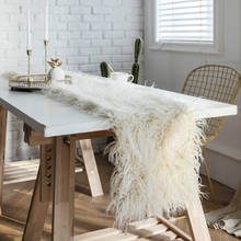 Nordic ins longo imitação de lã corredor de mesa sala estar mesa de café mesa de jantar bandeira toalha de mesa decoração 2024 - compre barato