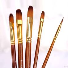 5pcs Paint Brushes Round/Filbert/Angel/Flat Nylon Hair Watercolor Paintbrushes PXPA 2024 - buy cheap