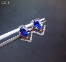 KJJEAXCMY boutique jewelry 925 sterling silver inlaid natural sapphire gemstone female earrings support detection 2024 - buy cheap