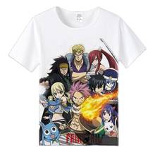 Unisex Anime Cos Fairy Tail Natsu Dragneel Lucy Heartfilia Erza Scarlet Cotton Casual T-Shirt Tee T Shirt 2024 - buy cheap