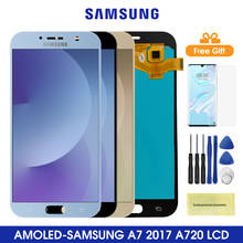 A720 ЖК-дисплей для Samsung Galaxy A7 2017LCD дисплей сенсорный экран дигитайзер сборка для Samsung A720 A720F SM-A720F Lcds 2024 - купить недорого