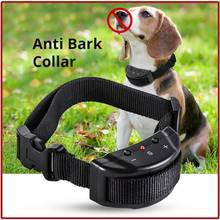 Pet Dog Training Collar With 7 Levels Anti Bark Dog Collar Electric Shock Adjustable Pet Dog Trainer for Training Dog Stop Bark 2024 - buy cheap