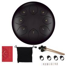 Tambor de língua de aço de 8 tons, 6 tamanhos mini, sons g, percussão, handpan, com estojo acolchoado, instrumentos musicais 2024 - compre barato