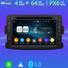 Px6 4g + 64g carro dvd reprodutor multimídia para renault sandero lodgy dacia logan lada xray 2 android 10 gps rádio bt 5.0 tethering dab 2024 - compre barato