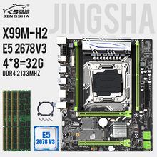 X99 LGA 2011-3 Motherboard set with E5 2678V3 CPU and 4*8gb=32gb DDR4 2133MHZ ECC REG RAM support SSD M.2 SATA 3.0 2pcs PCIE 16X 2024 - buy cheap