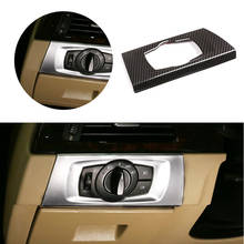 Car ABS Carbon Fiber Style Headlight Switch Cover Frame Trim For BMW 3 Series E90 2005 2006 2007 2008 2009 2010 2011 2012 2024 - buy cheap