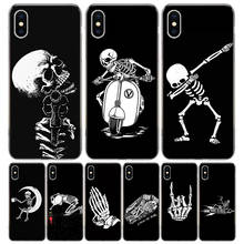 Spooky Skull Funny Dance Skeleton Silicon Call Phone Case For Apple iPhone 11 13 Pro Max 12 Mini 7 Plus 6 X XR XS 8 6S SE 5S + 2024 - buy cheap