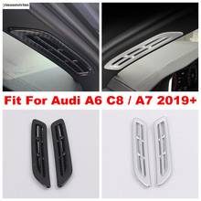 Window Pillar A Air Conditioning AC Outlet Vent Cover Trim Carbon Fiber Look / Matte Interior For Audi A6 C8 / A7 2019 - 2021 2024 - buy cheap