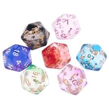 7pcs/set D20 Polyhedral 20 Sided Dice Numbers Dials Table Board Role Playing Game for Bar Pub Club Party 2024 - buy cheap