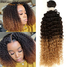 Rebecca 1/3/4 Pcs Ombre Brazilian Kinky Curly Hair Bundles Remy Three Tone Human Hair Bundles Deals Color 1B/4/27# 1B/4/30# 2024 - buy cheap