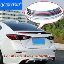 Qcbxyyxh 1pc abs cauda tronco traseiro spoiler asa decoração cove acessórios do carro para mazda axela m3 2014 2015 2016 2017 2024 - compre barato