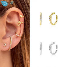 1PC Simple Crystal Ear Cuffs for Women 925 Sterling Silver Ear Cuffs for Non Pierced Ears Fashion Clip On Ear Earrings Jewelry 2024 - buy cheap