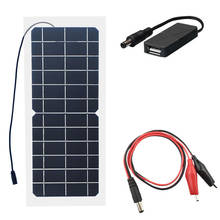 Panel Solar de 10 W y 6 voltios, cargador de batería portátil, IP65, resistente al agua, 5,5x2,1mm, adaptador de CC, puertos USB 2024 - compra barato