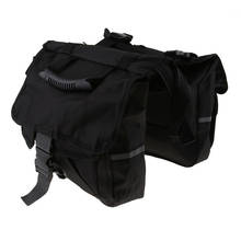 Alforje preto para motocicleta, bolsa para assento traseiro de bicicleta, motocicleta, assento removível, bolsa de bagagem, porta-malas 2024 - compre barato