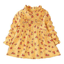 2020 meninas roupas primavera vestido bebê menina manga longa algodão roupas estampado vestido de festa 2024 - compre barato