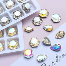 Diamantes de imitación hexagonales para decoración de uñas, cristal de alta calidad, accesorios para manicura 3D 2024 - compra barato