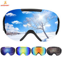 2020 nova dupla camada polarizada lente óculos de esqui anti-nevoeiro uv400 esqui snowboard óculos de esqui das mulheres dos homens 2024 - compre barato