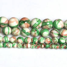 Free Shipping Natural White Red Green Colorful rain stones Round Loose Beads 16" Strand 4 6 8 10MM Pick Size For Jewelry diy 2024 - buy cheap