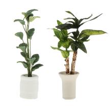 1/12 Scale Dollhouse Miniatures Green Plant Clay Tree Plants Model Accs 2024 - buy cheap