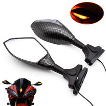 For BMW K1200R K1200S K1300S/R/GT K1600GT/GTL R1250GS Motorcycle Side Rearview Mirrors Turn Signals Indicator With LED Lights 2024 - buy cheap