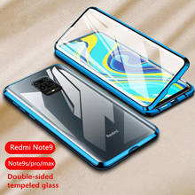 Double-sided Magnetic 360 Protect Case For xiaomi Redmi Note 9 9s 9 pro max Tempered Glass Metal Cover For Redmi 9 8 pro 8T case 2024 - buy cheap