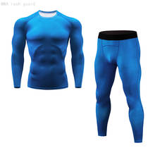 MMA Sports Suit Men's Running shirt Gym Leggings Sweat Fast Dry 2 Piece Tracksuit Men Compression Bodybuilding T-Shirt clothing 2024 - buy cheap