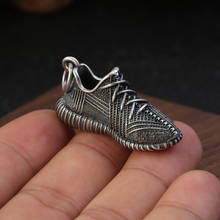 Real 925 Sterling Silver color Men Women Shoes Pendant Fashion Design Coconut Shoes Necklace Pendant fine Jewelry Free Shipping 2024 - buy cheap