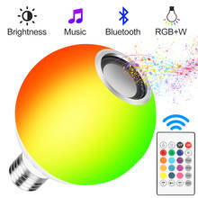 E27 RGB Led Bulb Bluetooth Speaker Music Playing Dimmable Lamp Light with Remote Controller Change Color Indoor Home Lighting 2024 - buy cheap