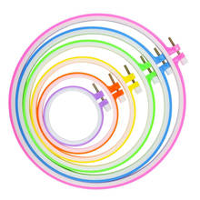 6 peças 8.6cm-26cm bordado aros círculo plástico cruz ponto aro anel para bordado e ponto cruz (multicolorido) 2024 - compre barato