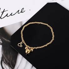 YUN RUO 18 K Gold Plated Fashion Lovely Mouse Bracelet Woman Gift Rose Gold 316 Stainless Steel Jewelry Never Fade Drop shopping 2024 - buy cheap