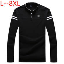 10XL 8XL 6XL 5XL New Fashion Brand Men Clothes Solid Color Long Sleeve loose Fit T Shirt Men Cotton T-Shirt Casual T Shirts 2024 - buy cheap