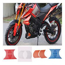 POSSBAY-16 Uds. De tiras de 10-12 "para rueda de motocicleta, pegatinas para rueda de bicicleta, cinta reflectante de llanta, pegatina para decoración de coche, ATV 2024 - compra barato