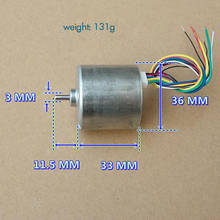Three-phase Eight-wire DC Brushless Motor with Hall High Torque Ball Bearing Motor for DIY DC 7.2V 5850 rpm Shaft Diameter 3 MM 2024 - buy cheap