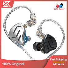 KZ ZAX 7BA 1DD 16 Unit Hybrid In-ear Earphones Metal HIFI Headset Music Sport KZ ZSX ZS10 PRO AS12 AS16 CA16 C10 PRO VX BA8 DM7 2024 - buy cheap
