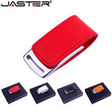 JASTER-Unidad Flash USB 2,0, pen Drive de 4GB, 8GB, 16 GB y 32GB, con carcasa de cuero de 5 colores, regalo especial 2024 - compra barato