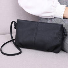 Bolsa transversal de couro genuíno feminina, bolsa de ombro luxuosa para mulheres