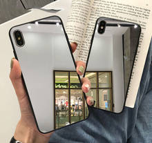 Luxo espelho completo caso de silicone para iphone 13 12 11 pro max chapeamento macio tpu drop proof capa para iphone 7 8 6 plus proteger 2024 - compre barato
