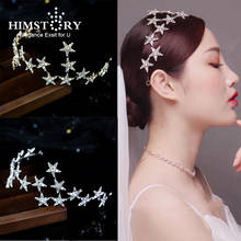 Himstory Bridal Hair Jewelry Star Headpieces Soft Crystal Headbands Tiaras For Brides Girl Headwear Wedding Accessories 2024 - buy cheap